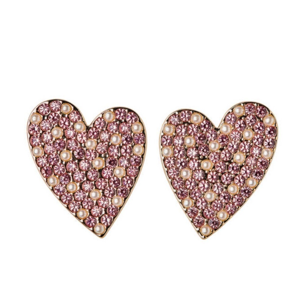 Serra Ladies Valentine’s Earrings - Pink Sketch